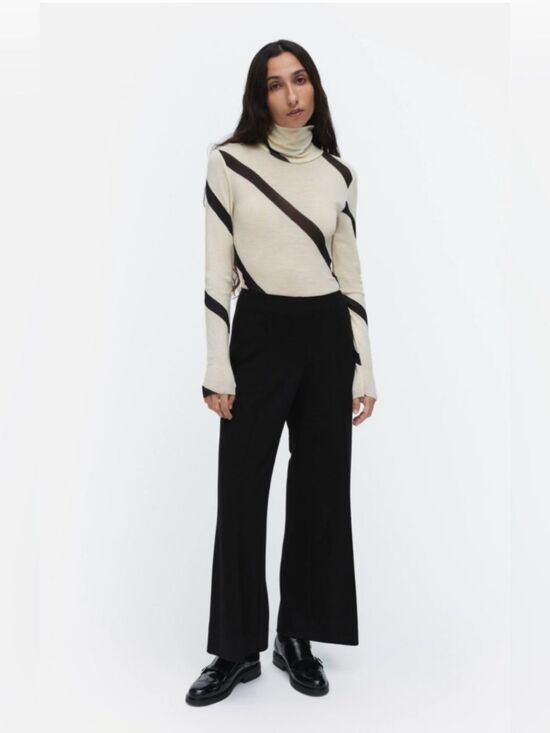 Marimekko Pants - Marimekko NOTKEA SOLID VISCOSE WOOL TROUSERS